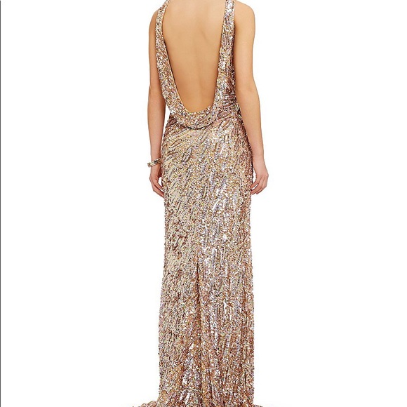 Macy's Dresses Beautiful Rose Gold Sequin Night Dress Poshmark